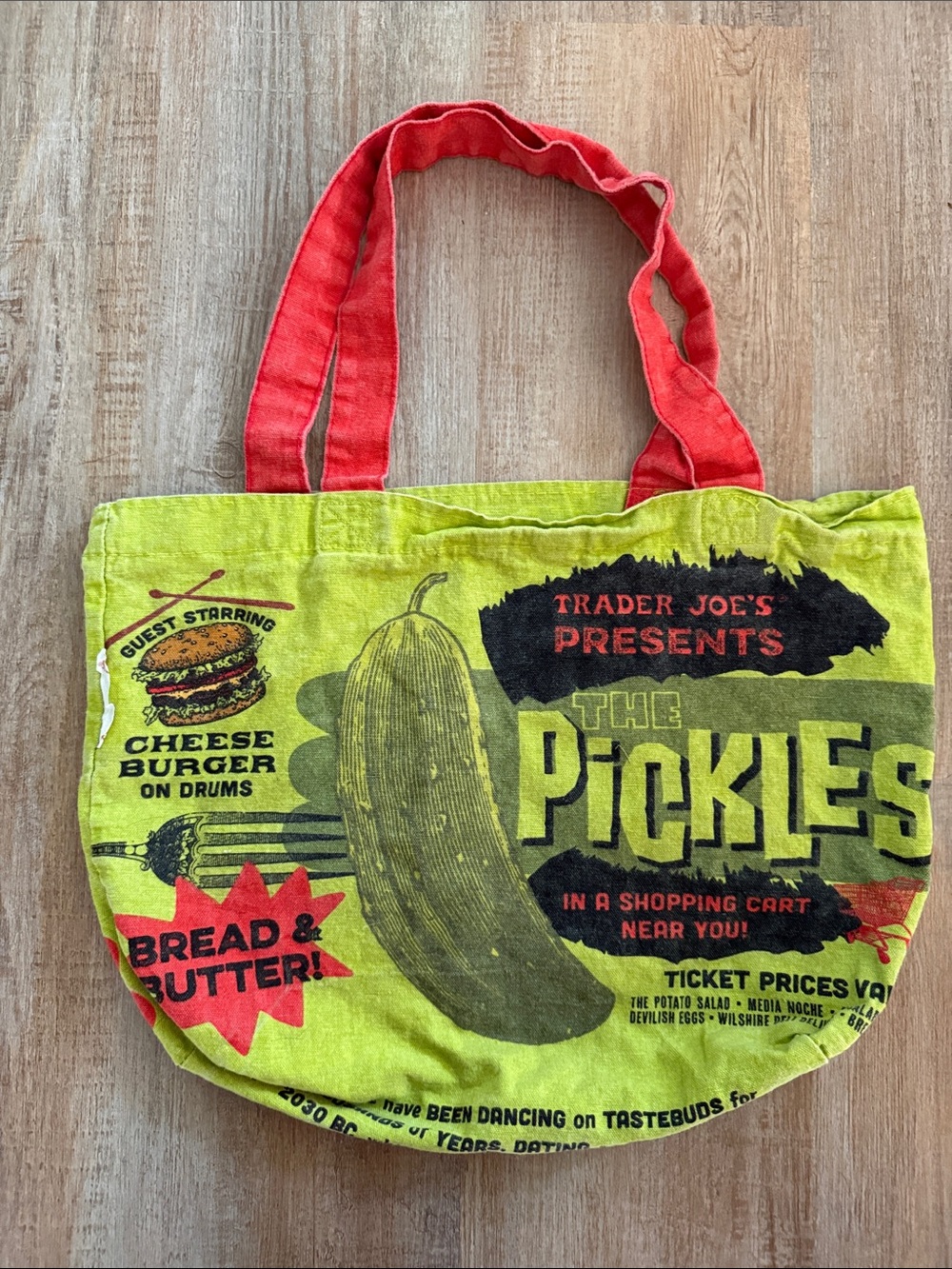 Trader Joe’s Canvas Pickle Tote Bag - Picture 2 of 3